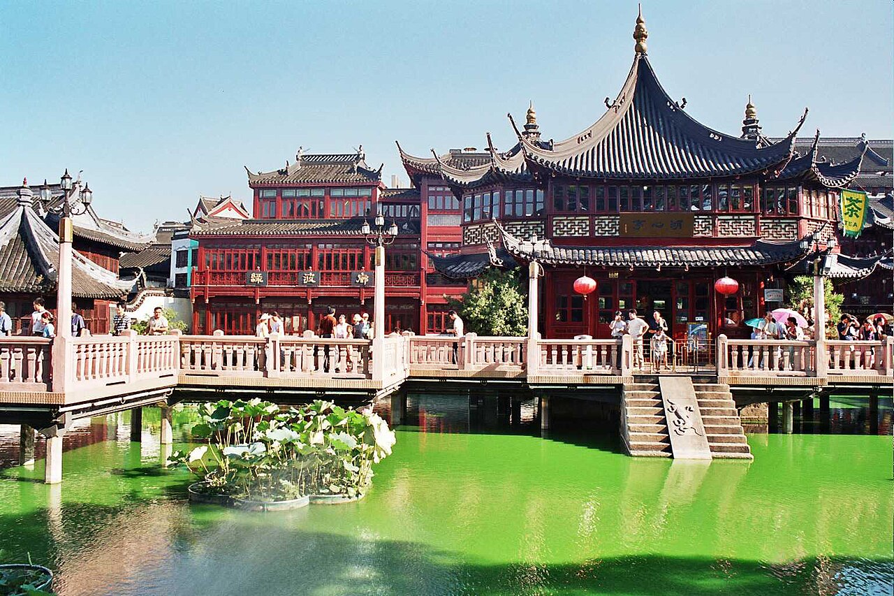 Pavilions and a pond at Yu Garden